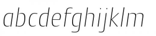 Cantiga UltraLight Italic Font LOWERCASE