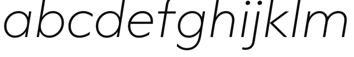 Capitana Thin Italic Font LOWERCASE