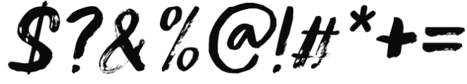 Capricious Italic Font OTHER CHARS