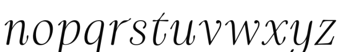 Cartes Extended Thin Italic Font LOWERCASE