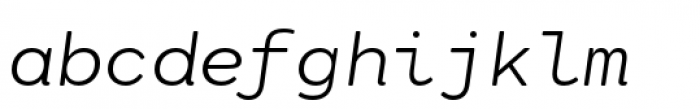 Cartograph Mono Light Italic Font LOWERCASE