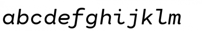 Cartograph Mono Medium Italic Font LOWERCASE