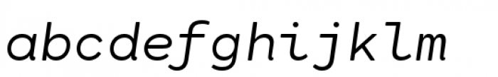 Cartograph Mono Regular Italic Font LOWERCASE