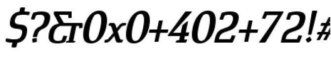 Cavole Slab Medium Italic Font OTHER CHARS