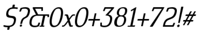 Cavole Slab Regular Italic Font OTHER CHARS