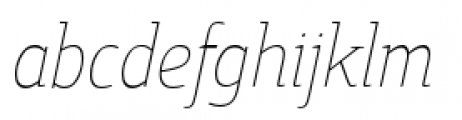 Cavole Slab Thin Italic Font LOWERCASE