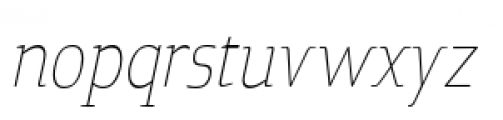Cavole Slab Thin Italic Font LOWERCASE