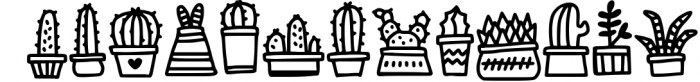 Cactusy Doodle Dingbat Font LOWERCASE