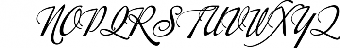 Calligraphy script Font UPPERCASE