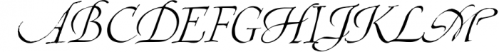 Cardinal - Italic script trio 3 Font UPPERCASE