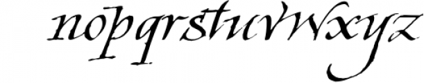 Cardinal - Italic script trio 3 Font LOWERCASE