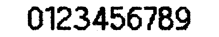 CA Address Unknown Font OTHER CHARS