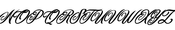 CADILLAC PERSONAL USE Italic Font UPPERCASE