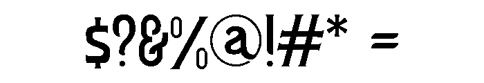 CANAEL Font OTHER CHARS
