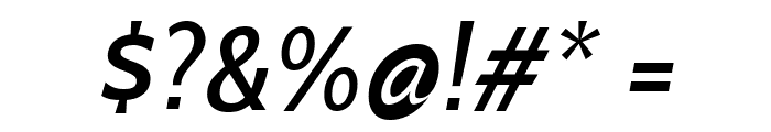 Cabin Medium Italic Font OTHER CHARS