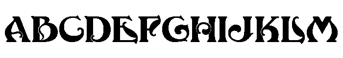 Café-Concert Regular Font UPPERCASE