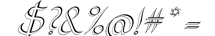 Calami Italic Font OTHER CHARS