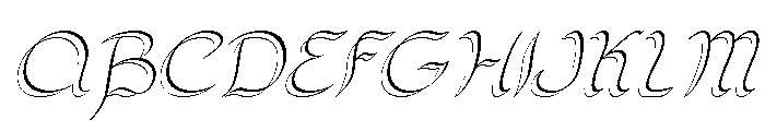 Calami Italic Font UPPERCASE