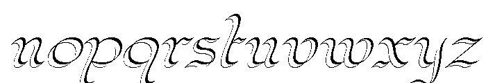 Calami Italic Font LOWERCASE