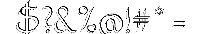Calami Regular Font OTHER CHARS