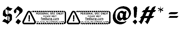 Caldareth PERSONAL USE ONLY! Font OTHER CHARS
