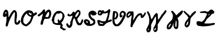 CalebsCoolHandwriting Font UPPERCASE