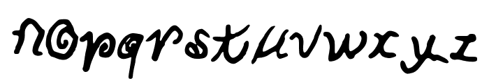 CalebsCoolHandwriting Font LOWERCASE