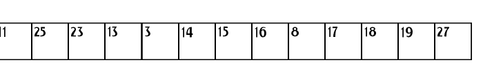 Calendar Normal Font LOWERCASE