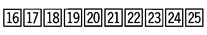 Calendar Symbol Wizard Regular Font OTHER CHARS