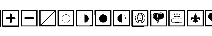 Calendar Symbol Wizard Regular Font UPPERCASE