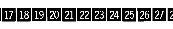 Calendar Symbol Wizard Regular Font LOWERCASE