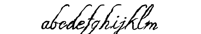 Caligraf 1435 Italic Font LOWERCASE