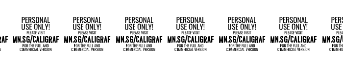 CaligrafBlackPERSONALUSE Font OTHER CHARS