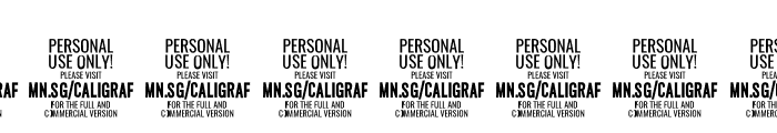 CaligrafBoldPERSONALUSE Font OTHER CHARS