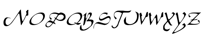 Caliph Regular Font UPPERCASE