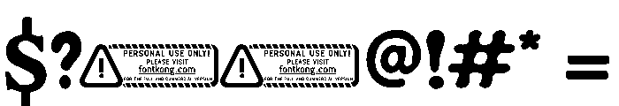 Callen PERSONAL USE ONLY! Font OTHER CHARS