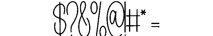 Calligraphy Present Font OTHER CHARS