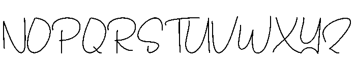 Calligraphy Present Font UPPERCASE