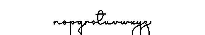 Calligraphy Present Font LOWERCASE