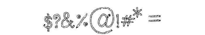 Calligraphy Rope Font OTHER CHARS