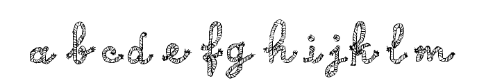 Calligraphy Rope Font LOWERCASE