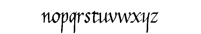 Calligraphy-Unicase Font LOWERCASE