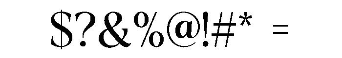 Calm Serif Font OTHER CHARS
