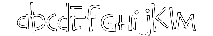 Calvin and Hobbes Outline Font LOWERCASE