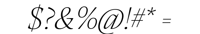 Calvino Grande Trial Extralight Italic Font OTHER CHARS