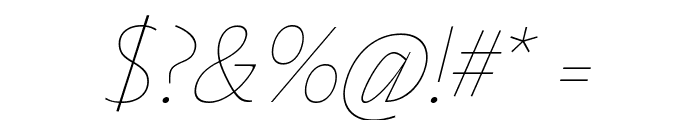 Calvino Grande Trial Monoline Italic Font OTHER CHARS