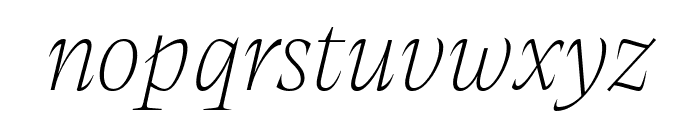 Calvino Grande Trial Thin Italic Font LOWERCASE