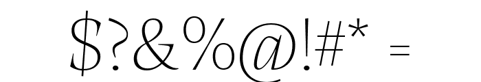 Calvino Grande Trial Thin Font OTHER CHARS
