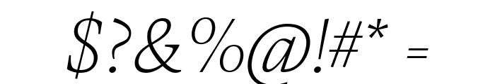 CalvinoTrial Extralight Italic Font OTHER CHARS