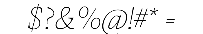 CalvinoTrial Thin Italic Font OTHER CHARS